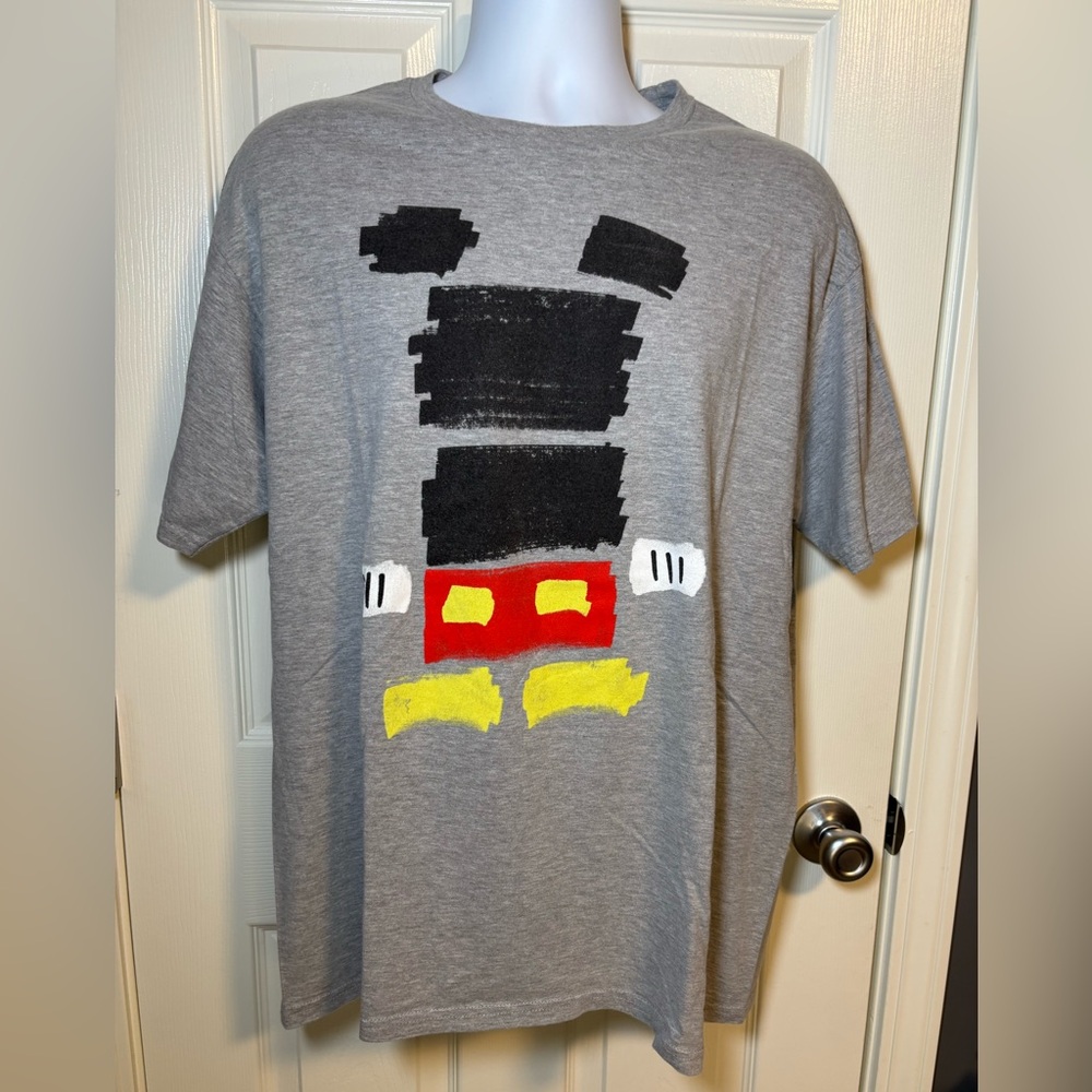 Mickey Mouse Disney grey and black cotton t-shirt-adult XL